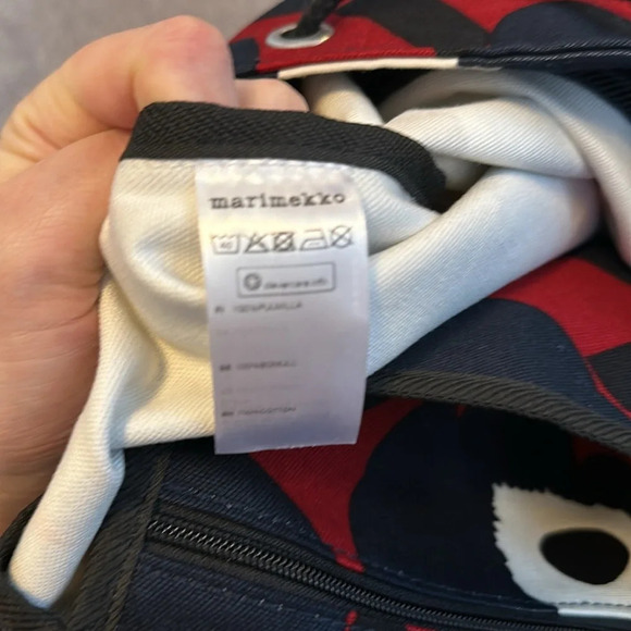Marimekko Unikko Large Canvas Backpack EUC - Picture 5 of 8